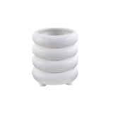 ASDA George Home White Ribbed Large Planter 26x26x28cm- Buy online at McGrocer