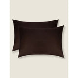 George Home brown cotton sateen pillowcase pair, imported from the UK
