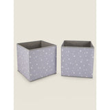 George Home grey star print storage boxes set of 2 - British product