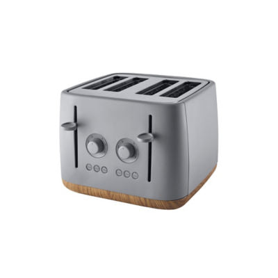 ASDA George Home 4-Slice Toaster Matte Grey Kitchen Appliance- Buy online at McGrocer