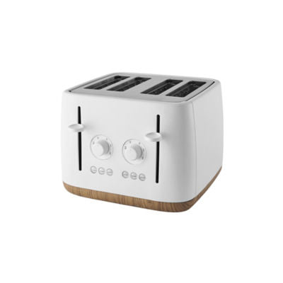 George Home matte white 4-slice toaster, UK version
