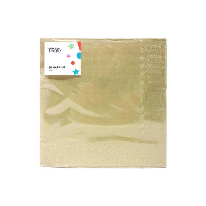 George Home gold napkins pack of 20, UK version