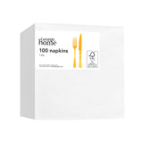 ASDA George Home White Value Paper Napkins 100 Pack 1 Ply- Buy online at McGrocer