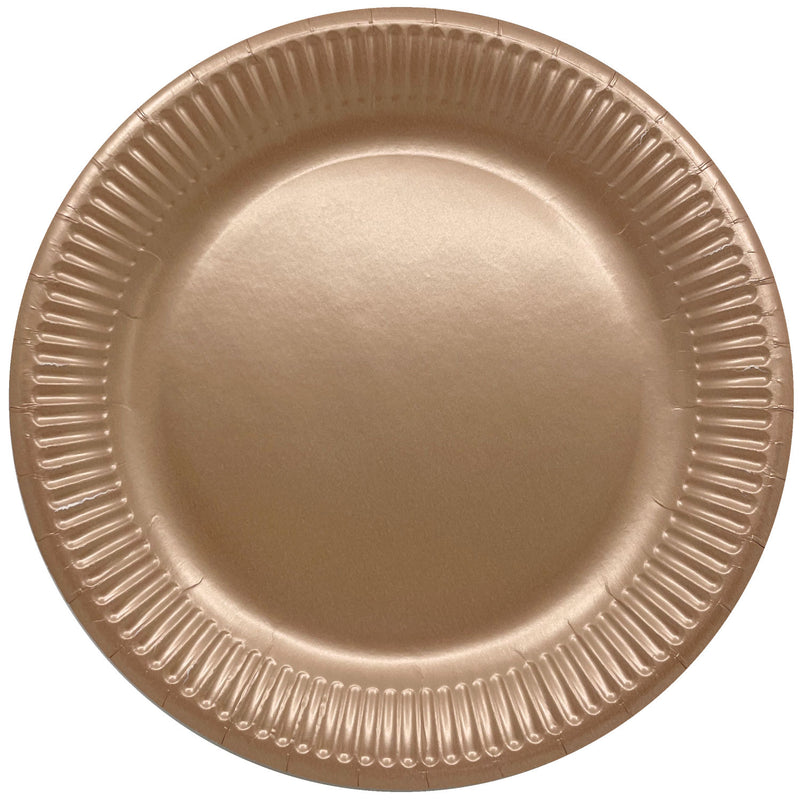 George Home rose gold paper plates 23cm pack of 12, UK version