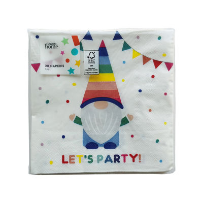 ASDA George Home Summer Gonk Paper Napkins 20pk 33x33cm 3ply- Buy online at McGrocer