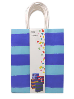 ASDA George Home Treat Bags Blue Stripe Party Bag 8 Pack- Buy online at McGrocer