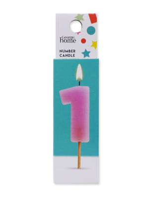 George Home number 1 candle 43 x 30 x 7 mm, UK version