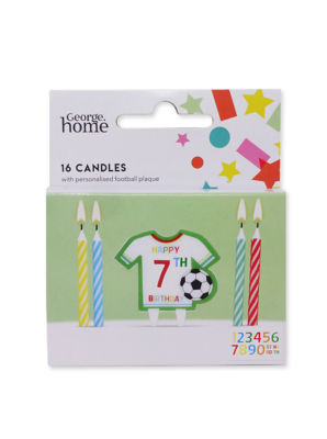 Bougies d'anniversaire Football George Home Pack de 16