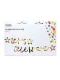 George Home gold foil garland 2m string with letters and stars, UK version