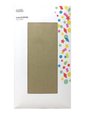 George Home gold tablecover measuring 118 x 180 cm, UK version