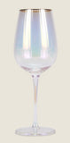George Home iridescent ribbed wine glass 450ml, UK version