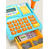 Hapello Asda cash register toy with calculator and play money, UK version