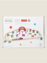 ASDA George Home Wooden Train Playset with Vehicles and Figures 32 x 23 x 9.5 cm- Buy online at McGrocer