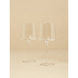 At Home with Stacey Solomon Clear Hammered Wine Glasses - Set of 2