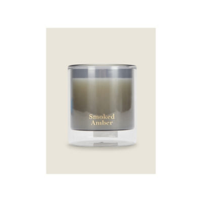 George Home large smoked amber candle 480g, imported from the UK