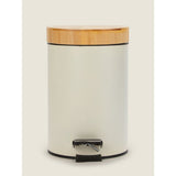 ASDA George Home Natural 3L Pedal Bin with Bamboo Lid- Buy online at McGrocer