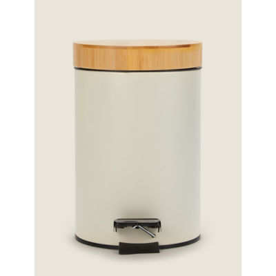 George Home Natural Pedal Bin with Bamboo Lid 3L, UK version