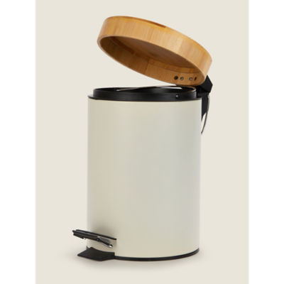 George Home Natural Pedal Bin with Bamboo Lid 3L, UK version