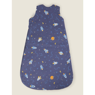 George Home Navy Space Sleep Bag 2.5 Tog 0-6M, UK version