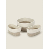 ASDA George Home Grey & White Two-Tone Storage Basket Set of 3- Buy online at McGrocer