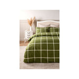 Stacey Solomon green check reversible duvet set double - British product