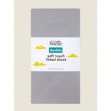 George Home Grey Plain Soft Touch Fitted Sheet - Double