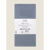 Blue brushed cotton pillow case pair 74x48cm - British product