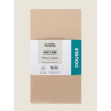 George Home natural plain fitted sheet double 190x135cm, imported from the UK