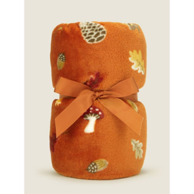 Throw orange autumn super soft 150x120 cm, imported from the UK