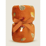 Throw orange autumn super soft 150x120 cm, imported from the UK