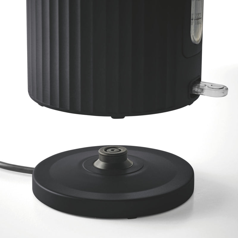 George Home black ribbed fast boil kettle 1.7L, UK version