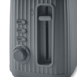 George Home grey ribbed 2-slice toaster - British product