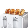 George Home White Stainless Steel 4-Slice Toaster, UK version