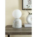 George Home grey marble glass sphere LED lamp 14x14x26cm, UK version