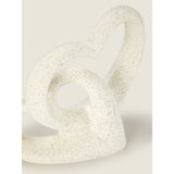 George Home white textured heart ornament 18.3x7.8x15.2cm, UK version