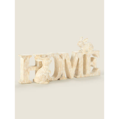 George Home natural bunny sign 25 x 5.5 x 11.8 cm - British product