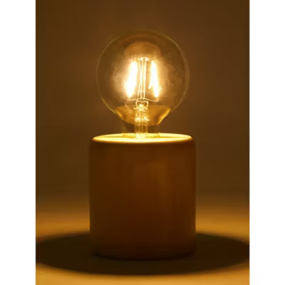 George Home natural pale wood base table lamp, UK version
