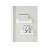 George Home Weißes Wandregal-Set mit Wellenrand, 2er-Pack