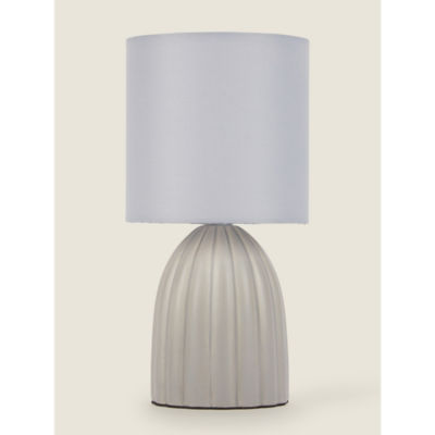 George Home grey mini scallop table lamp 12x12x23.5cm, UK version