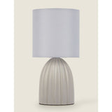 George Home grey mini scallop table lamp 12x12x23.5cm, UK version