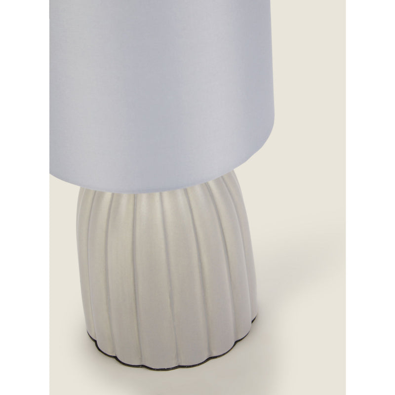 George Home grey mini scallop table lamp 12x12x23.5cm, UK version