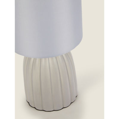 George Home grey mini scallop table lamp 12x12x23.5cm, UK version