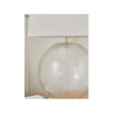 Stacey Solomon linen glass table lamp with SES/E14 bulb cap - British product