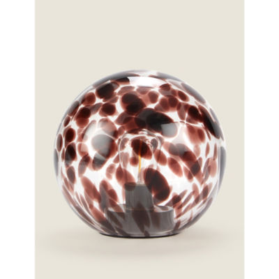 George Home Black & Clear Glass LED Round Lamp, UK version