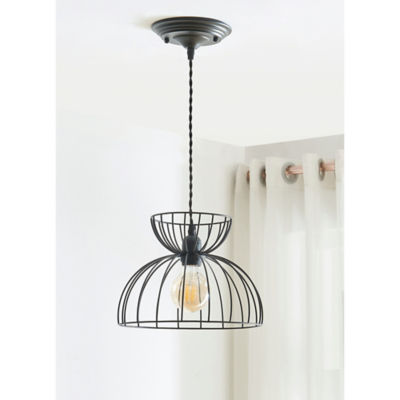ASDA George Home Black Curved Wire Metal Lampshade 28x28x22cm- Buy online at McGrocer
