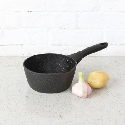 George Home Black Marble Effect Soft Grip Saucepan 16cm, UK version