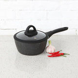 ASDA George Home Black Marble Effect Soft Grip Saucepan 18cm- Buy online at McGrocer