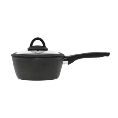 George Home black marble effect soft grip saucepan 18cm, UK version