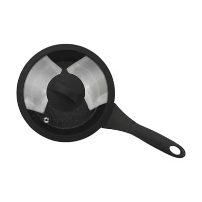 George Home black marble effect soft grip saucepan 18cm, UK version
