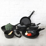 ASDA Black Marble Effect Soft Grip Non-Stick Cookware Set (7 Piece)- Buy online at McGrocer